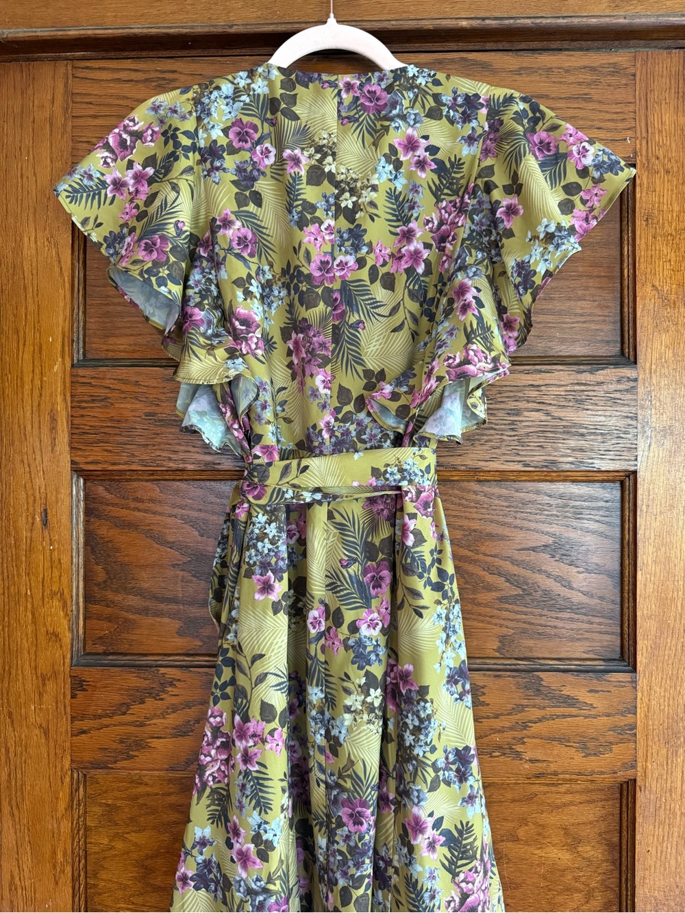 HUTCH Anthro Pietrina Floral Wrap Dress Maxi Flutter Sleeves Femme Prairie S - Picture 4 of 9